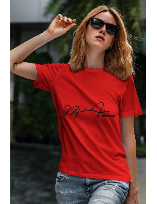 Air Jordan 01 Kırmızı NBA Kadın Tshirt - Tişört