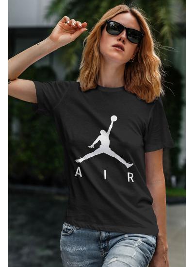 Air Jordan 03 Siyah NBA Kadın Tshirt - Tişört