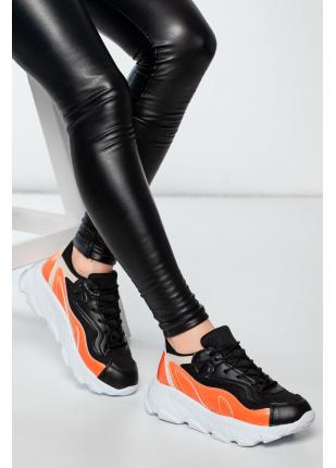 Bellina Siyah Turuncu Kadın Spor Ayakkabı