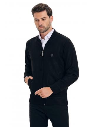 ÇİZGİ TRİKO BATTAL BEDEN ERKEK TRİKO MONT - Siyah