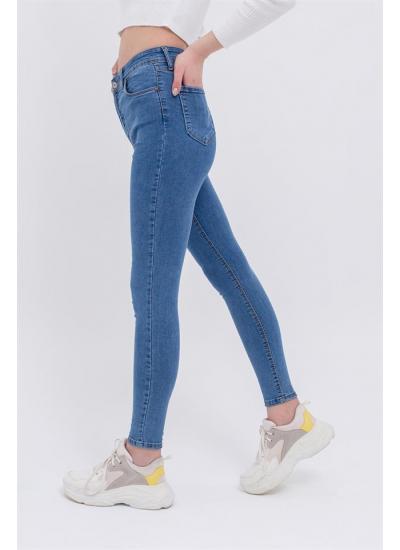 Kadın Mavi Skinny Jeans