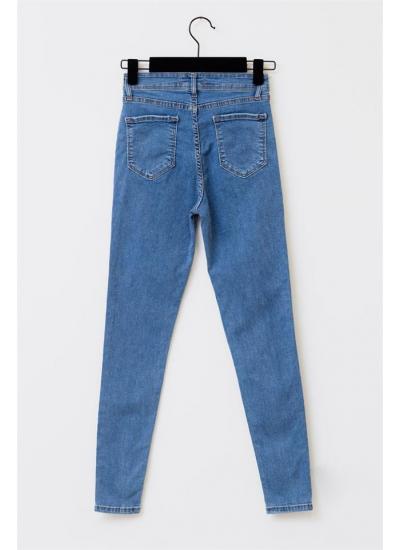 Kadın Mavi Skinny Jeans